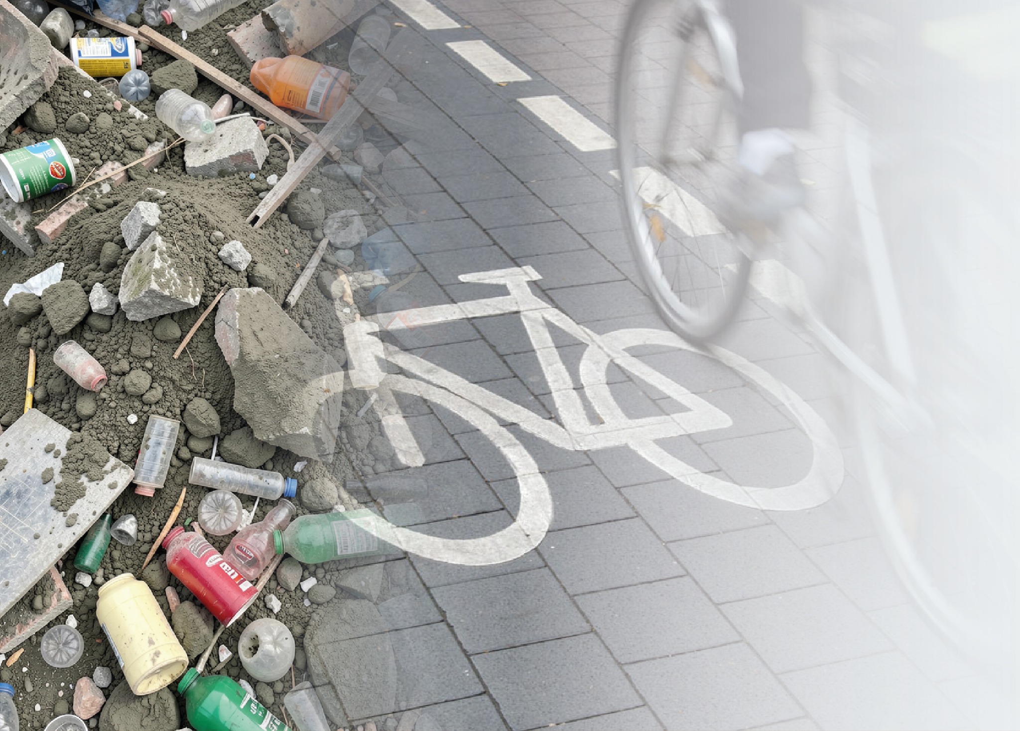Symbol recyklingu z hasłami Reduce, Reuse i Recycle dla projektu SORCERER